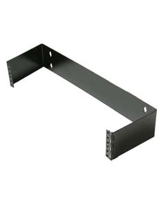 Steren 310-602 Hinged Wall Mount Patch Panel Bracket 19" Inch W x 3 1/2" H x 6" D 16 Gauge Black Powder Steel 2 x EIA 6" Depth Direct Wall Mount Bracket with Available Rear Component Access, Part # 310602
