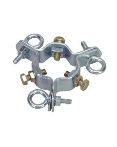 Eagle EZ 43A 3 Way Guy Wire Clamp up to 2" Mast with 3 Screw Eye Bolts
