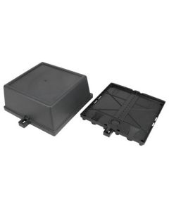 Eagle Plastic PVC Enclosure Box 9.5H 9.5W 4.75D with Cover Weather Electrical Multi Switch Weather Resistant Junction Satellite Cable Outdoor Heavy Duty Plastic Cable Service Component / Electrical Wire Connector / Satellite Dish Multi Switch Cover