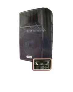 Steren BAF-1590-MIC Portable PA System Indoor Outdoor CD Player Public Address Entertainment in Box 3500 Watts AM FM Karaoke DJ Applications RCA 1/4" XLR Ports 15" Speaker Tuner, Part # BAF1590-MIC