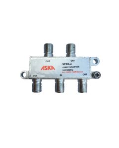 ASKA SP2G-4 4 Way Splitter All Port Power Passive 5-2150 MHz 130dB RFI 2 GHz Coaxial Video Audio Satellite