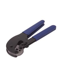 Steren 204-009 RG11 9" Inch Hex Crimp Tool 2 Cavity 9" RG6 RG59 Hardened Steel Pro Grade with Blue Cushioned Grip RG-11 RG-6 RG59 Coaxial Hex Crimping Crimper Heavy Duty