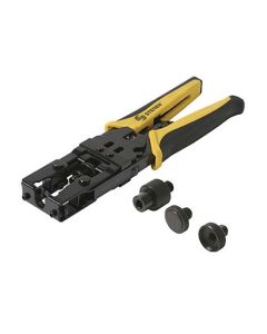 Eagle RG11 Compression Connector Crimping Tool Perma  Seal Universal Pro Grade Cutter Universal RG-11 Compression Tool with Built-In Cutter and Cushioned Handles